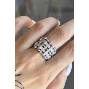 Gümüş Renk  Ayarlanabilir Çelik Yüzük