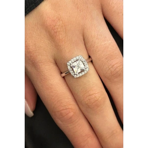 Gümüş Renk Ayarlanabilir Tektaş Yüzük