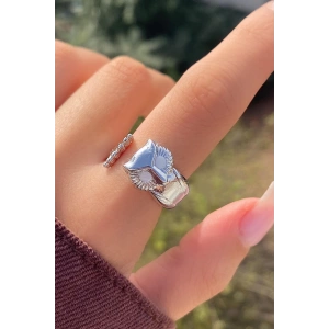 Gümüş Renk Baykuş Figürlü Metal Ayarlanabilir Yüzük
