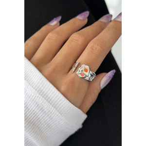 Gümüş Renk Baykuş Figürlü Metal Ayarlanabilir Yüzük