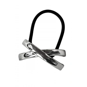 Gümüş Renk Çarpı Figürlü Metal Lastik Toka