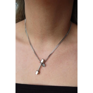 Gümüş Renk Çelik Kolye