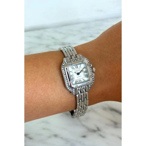 Gümüş Renk Çelik Kordonlu Kadın Saat