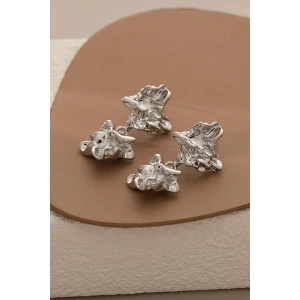 Gümüş Renk Çelik Küpe (Çift)