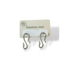 Gümüş Renk Çelik Küpe (Çift)