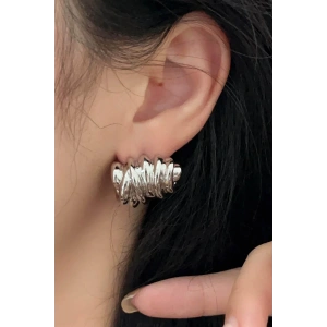 Gümüş Renk Çelik Küpe (Çift)