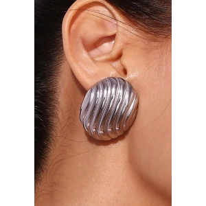 Gümüş Renk Çelik Küpe (Çift)