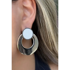 Gümüş Renk Çelik Küpe (Çift)