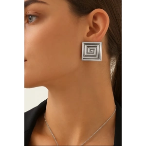 Gümüş Renk Çelik Küpe (Çift)