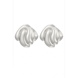 Gümüş Renk Çelik Küpe (Çift)