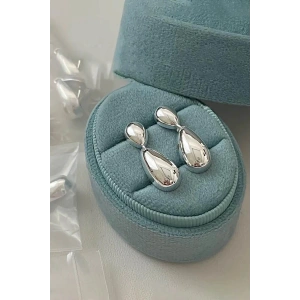 Gümüş Renk Çelik Küpe (Çift)