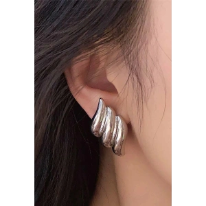 Gümüş Renk Çelik Küpe (Çift)