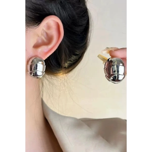 Gümüş Renk Çelik Küpe (Çift)