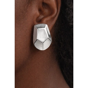 Gümüş Renk Çelik Küpe (Çift)