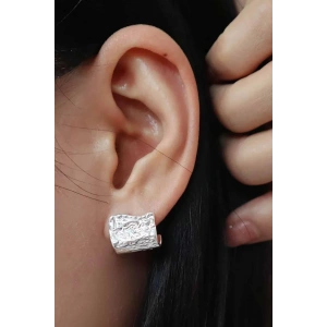 Gümüş Renk Çelik Küpe (Çift)