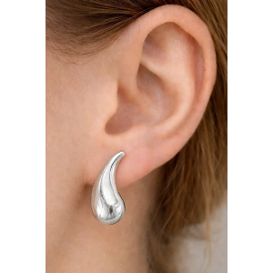 Gümüş Renk Çelik Küpe (Çift)