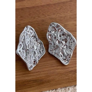 Gümüş Renk Çelik Küpe (Çift)