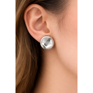 Gümüş Renk Çelik Küpe (Çift)