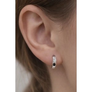 Gümüş Renk Çelik Xupıng VİP Küpe