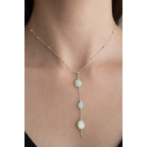 Gümüş Renk Çelik Y Kolye