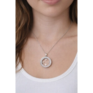 Gümüş Renk Çeyrek Koyulabilen Çelik Kolye