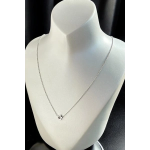 Gümüş Renk Çiçek Figürlü Kolye