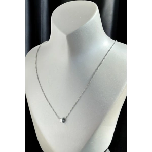 Gümüş Renk Çiçek Figürlü Kolye