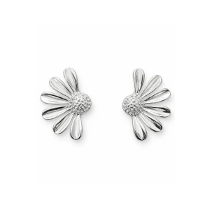 Gümüş Renk Çiçek Figürlü Küpe (Çift)