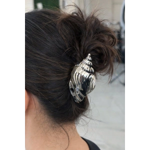 Gümüş Renk Deniz Kabuğu Figürlü Metal Mandal Toka