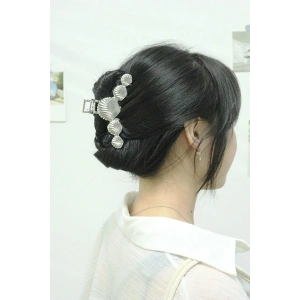 Gümüş Renk Deniz Kabuğu Figürlü Metal Mandal Toka