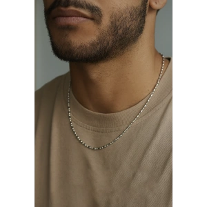 Gümüş Renk Erkek Çelik Kolye