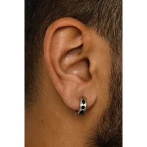 Gümüş Renk Erkek Çelik Küpe (Çift)