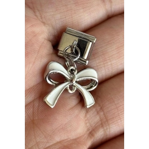 Gümüş Renk Fiyonk Figürlü Çelik Nomination Charm (Tek)