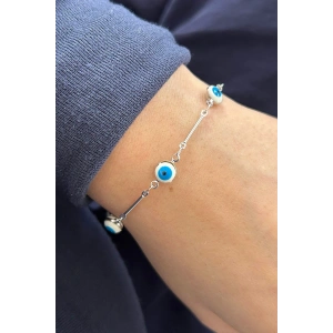 Gümüş Renk Göz Figürlü Bileklik