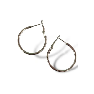 Gümüş Renk Halka Küpe 25MM (Çift)