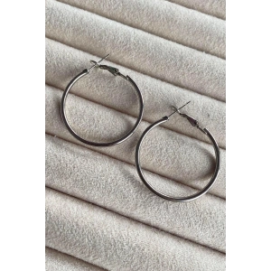 Gümüş Renk Halka Küpe 40MM (Çift)
