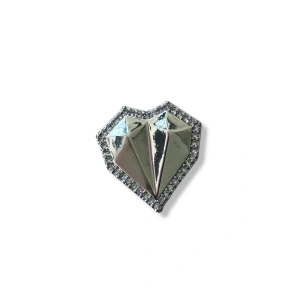 Gümüş Renk Kalp Figürlü Ajda Charm / Kolye/ Bileklik Ucu