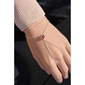 Gümüş Renk Kalp Figürlü Çelik Şahmeran