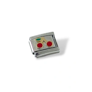 Gümüş Renk Kiraz Figürlü Çelik Nomination Charm (Tek)