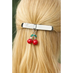 Gümüş Renk Kiraz Figürlü Metal Otomat Toka