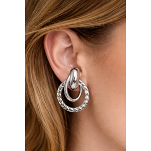 Gümüş Renk Küpe (Çift)