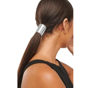 Gümüş Renk Metal At Kuyruğu Lastik Toka