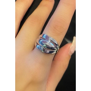 Gümüş Renk Metal Ayarlanabilir Yüzük