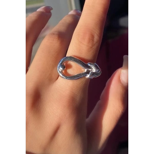 Gümüş Renk Metal Ayarlanabilir Yüzük