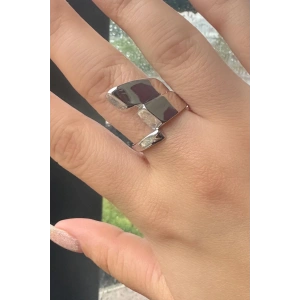 Gümüş Renk Metal Ayarlanabilir Yüzük