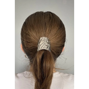 Gümüş Renk Metal Detaylı Lastik Toka