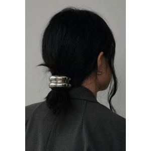 Gümüş Renk Metal Detaylı Lastik Toka