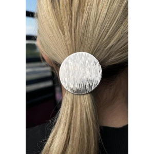 Gümüş Renk Metal Detaylı Lastik Toka