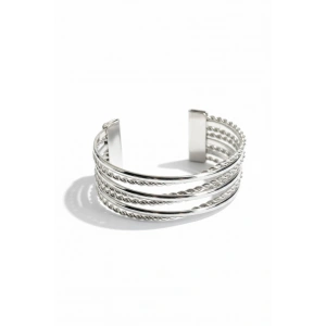 Gümüş Renk Metal Kelepçe Bileklik