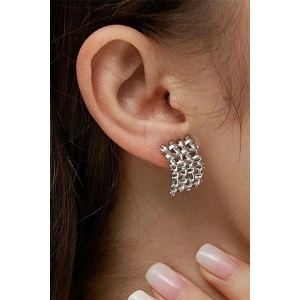 Gümüş Renk Metal Küpe (Çift)